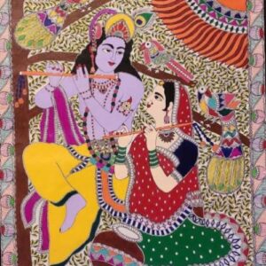Radha-Krishna Mithila Painting Art