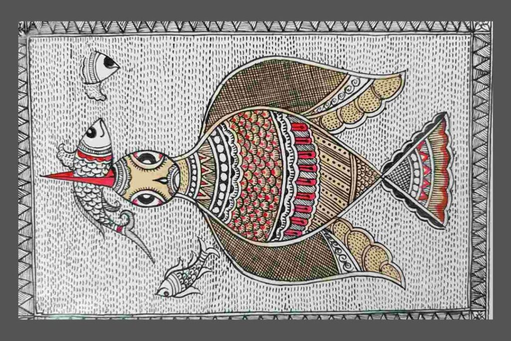 Madhubani Painting Fish design
