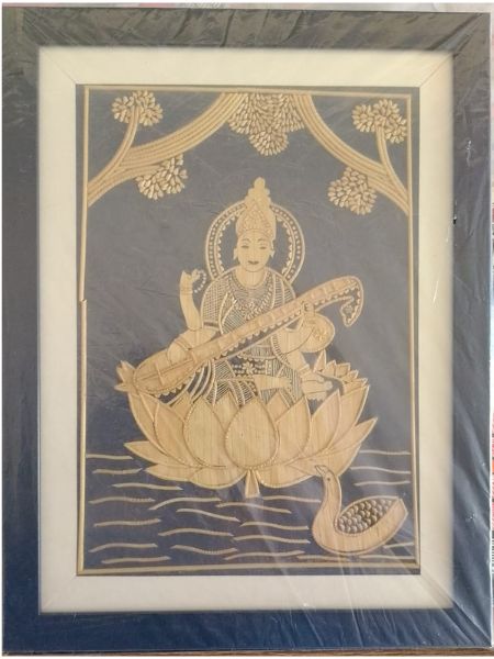 madhubani painting Maa Saraswati