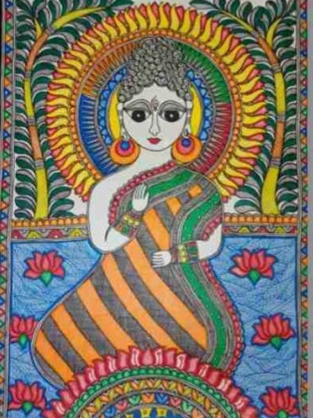 madhubani painting buddha